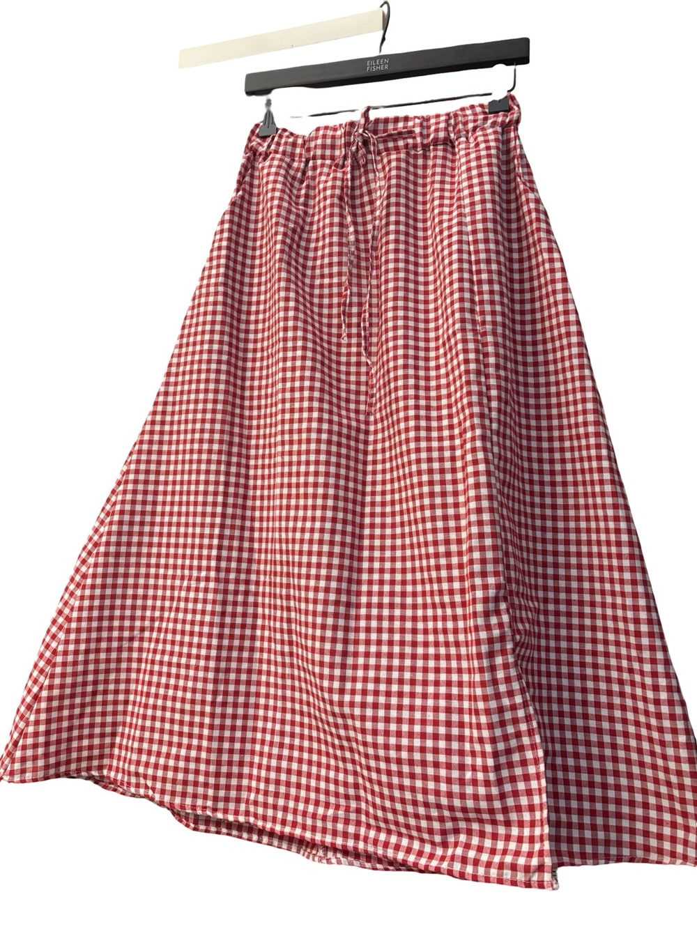 Red Gingham Maxi Skirt - Unbranded